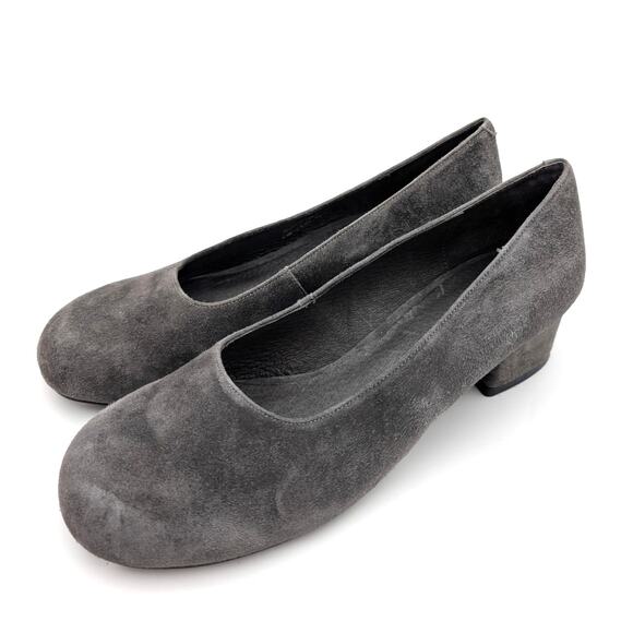 Jeffrey Campbell Suede Birdie Block Heeled Pump Women's Gray Size US8 EU39 - Picture 1 of 11